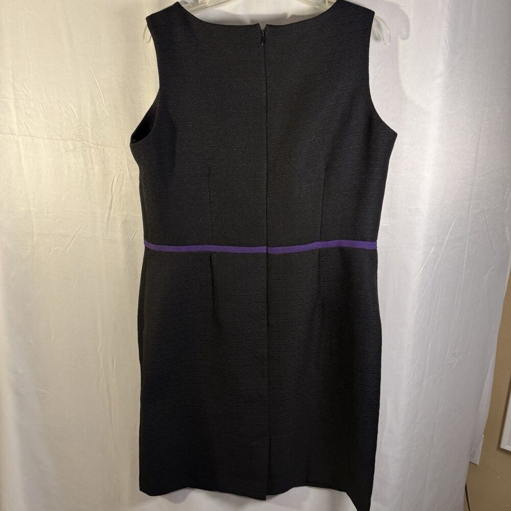 Danny & Nicole Women’s Size 16 Purple Black Dress & Short Sleeve Jacket 2 Piece - Picture 13 of 16
